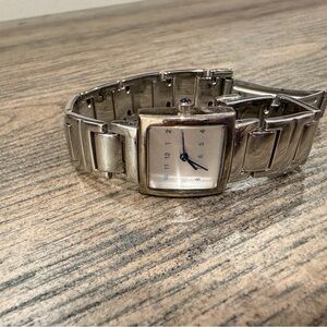 Silver Square Face Watch
